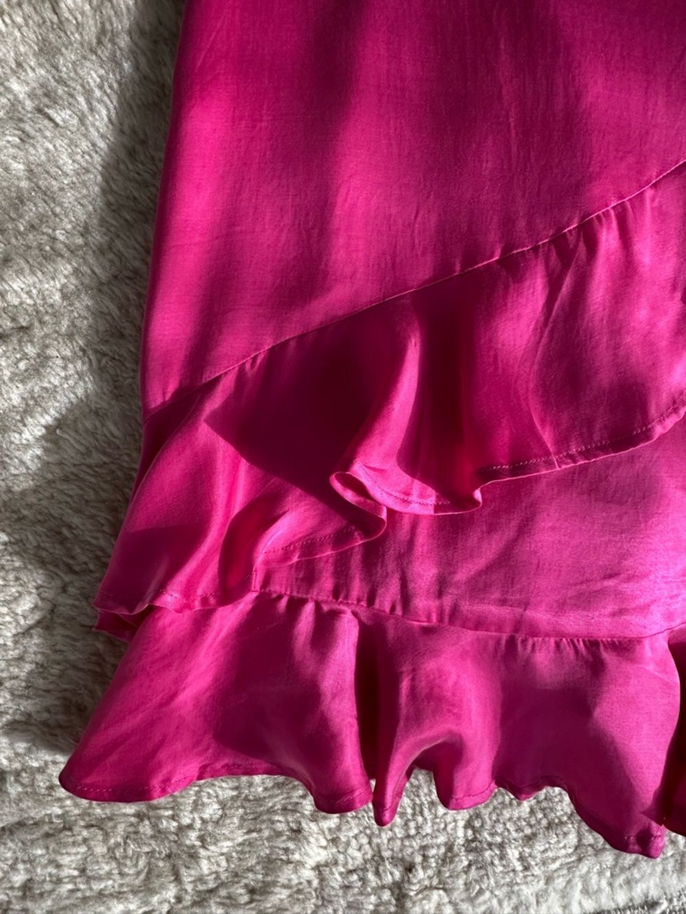 Lovers + Friends Hot Pink Satin Slip Mini Dress Women's S | NWT Party Dress - Picture 14 of 16